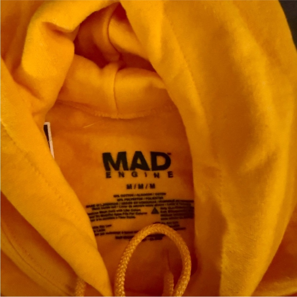 MAD Engine 💀 Reaper “Chill Vibes” Yellow Graphic Hoodie - Picture 2 of 6